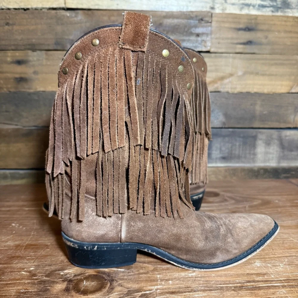 Shyanne Girls'‎ Double-Fringe Western Boot Snip Toe - 43514C Girls size 3